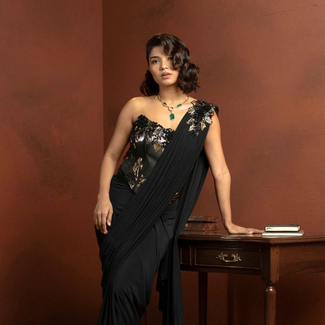 Youve Drape Corset Cocktail Sarees