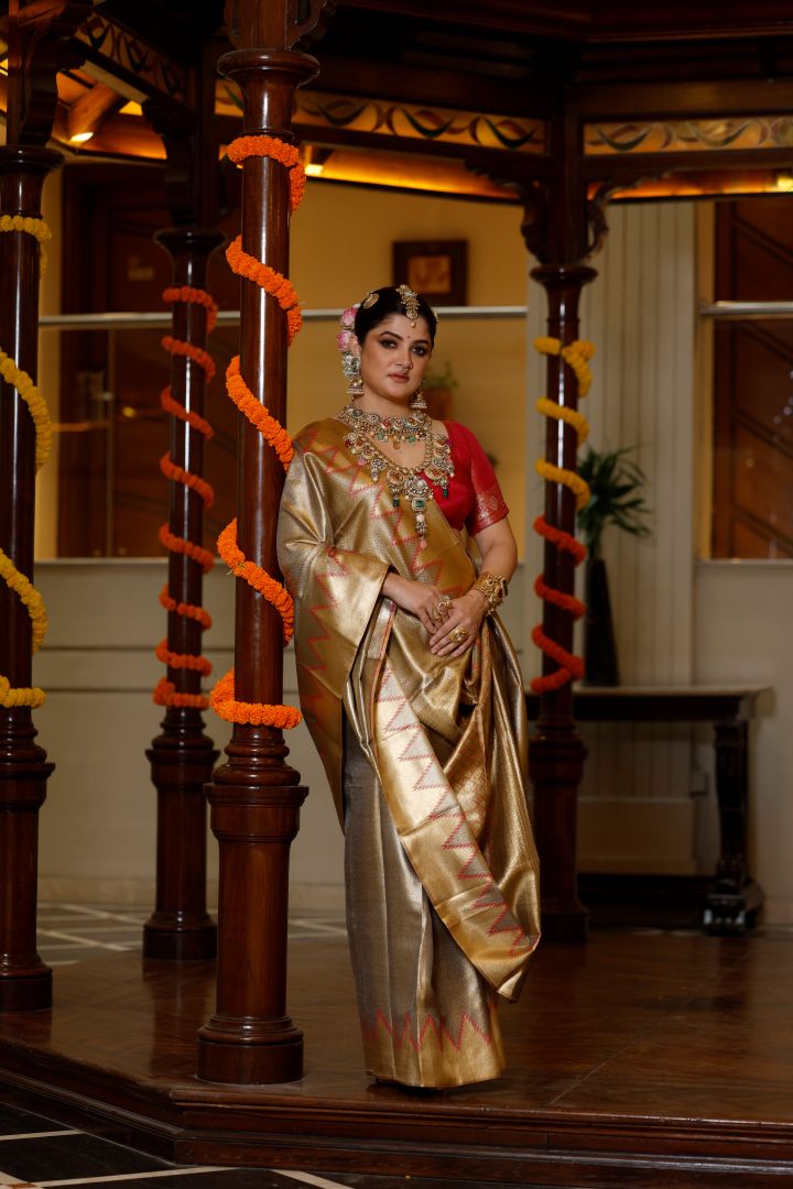 Gorgeous Gold Tissue Silk Saree - silk Indian ethnic wear by Rangoli