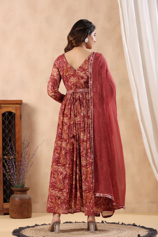 Burgundy Kurti Gown