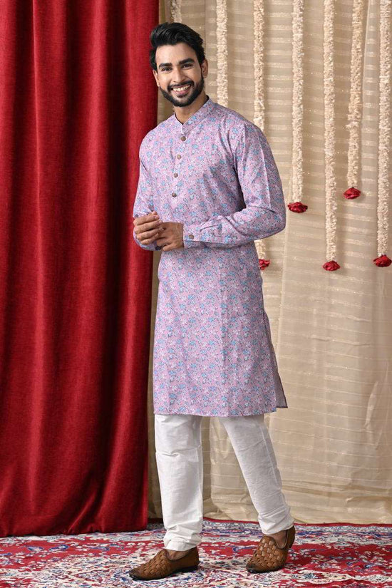 Lavender Cotton Kurta Set