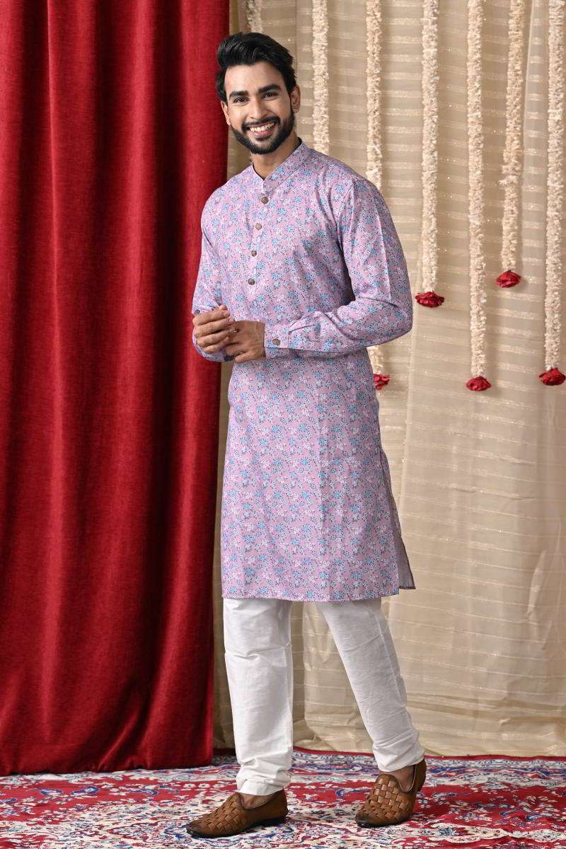 Lavender Cotton Kurta Set