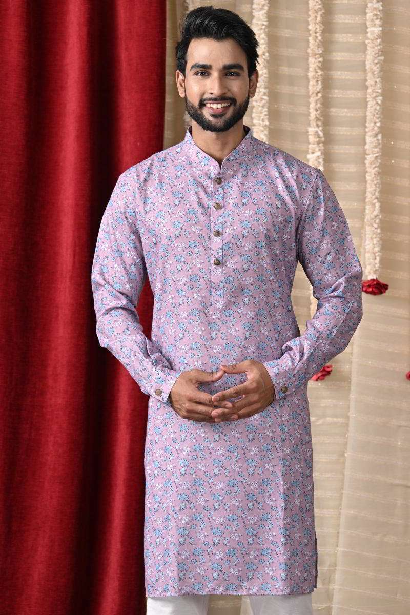 Lavender Cotton Kurta Set
