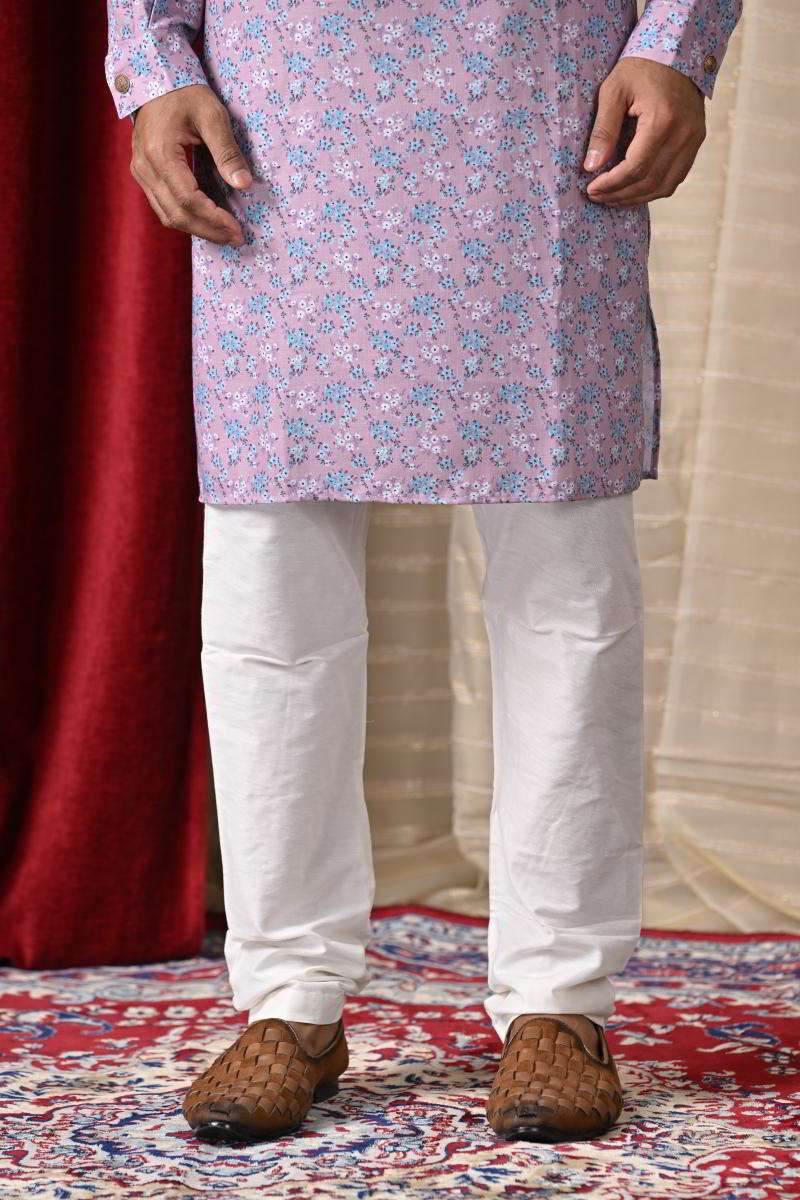 Lavender Cotton Kurta Set