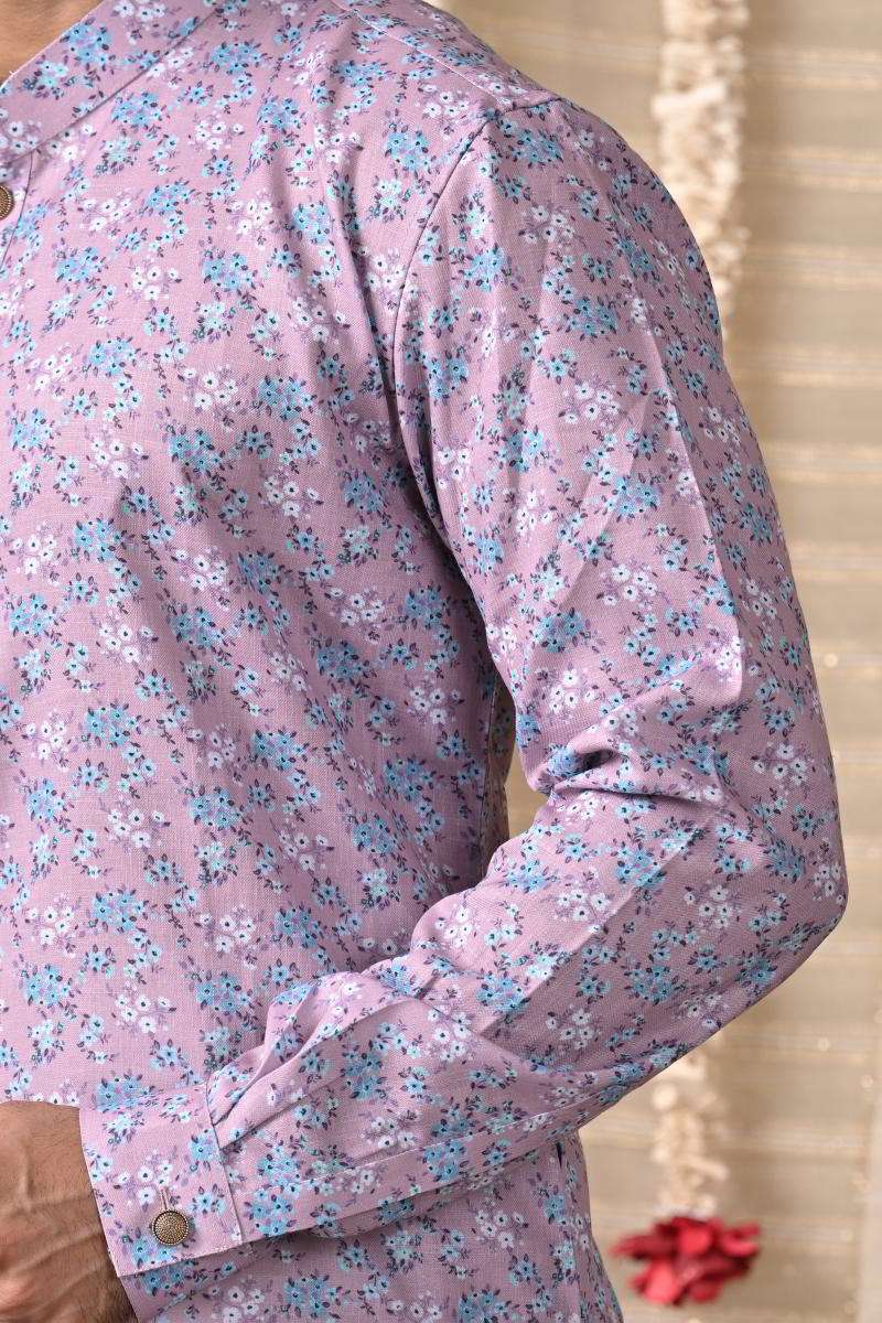 Lavender Cotton Kurta Set