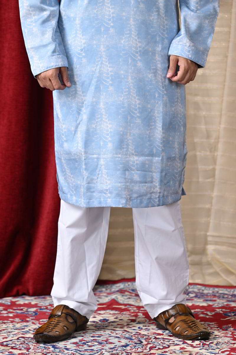 Light Blue Muslin Kurta Set