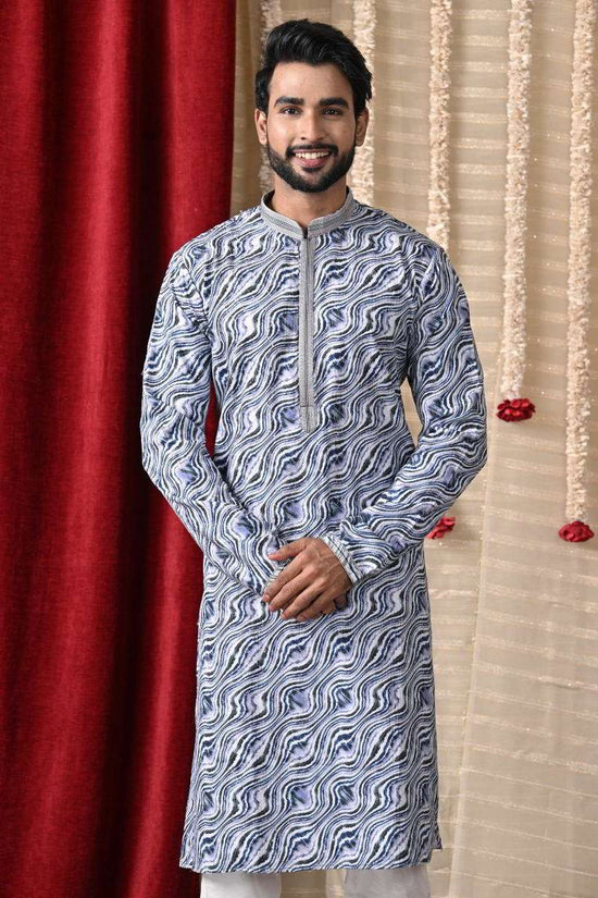 Sapphire Blue Cotton Kurta Set