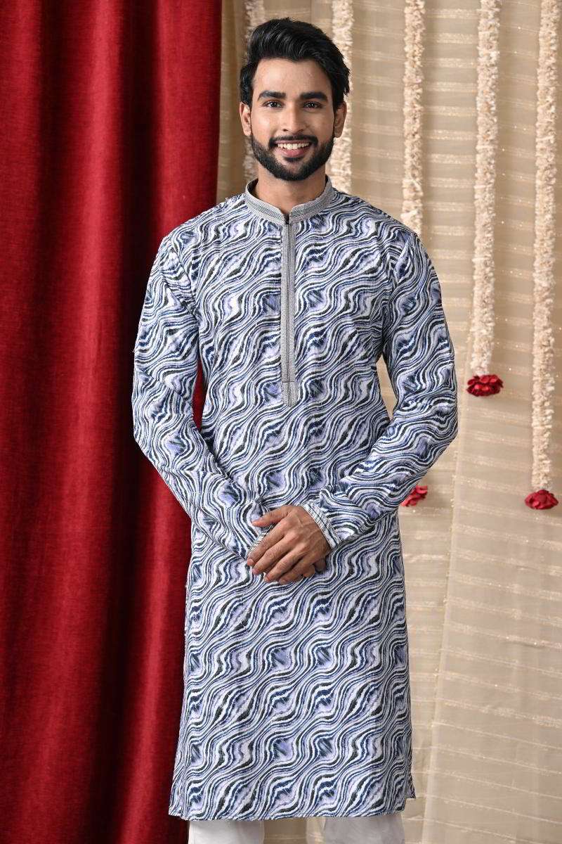 Sapphire Blue Cotton Kurta Set