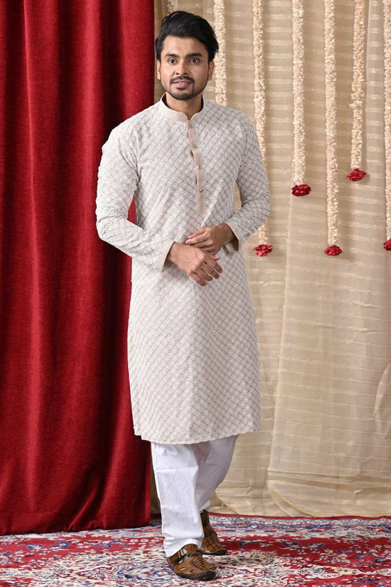 Sand Beige Cotton Kurta Set