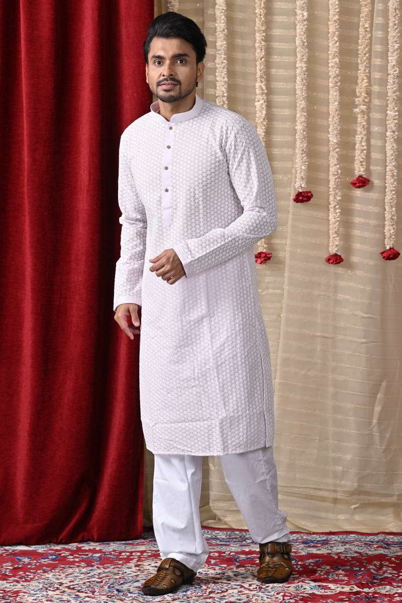 Lavender Cotton Kurta Set