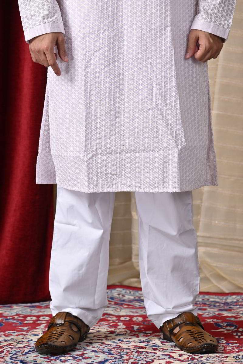 Lavender Cotton Kurta Set