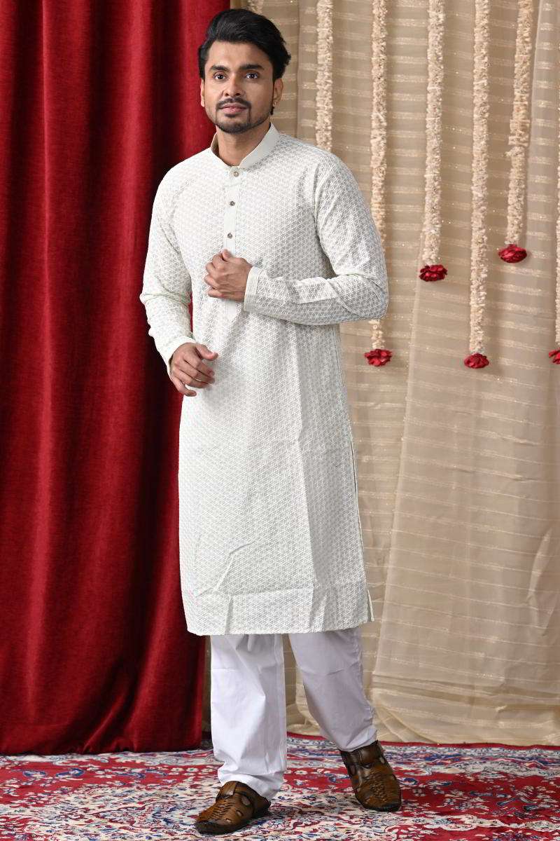 Mint Green Cotton Kurta Set