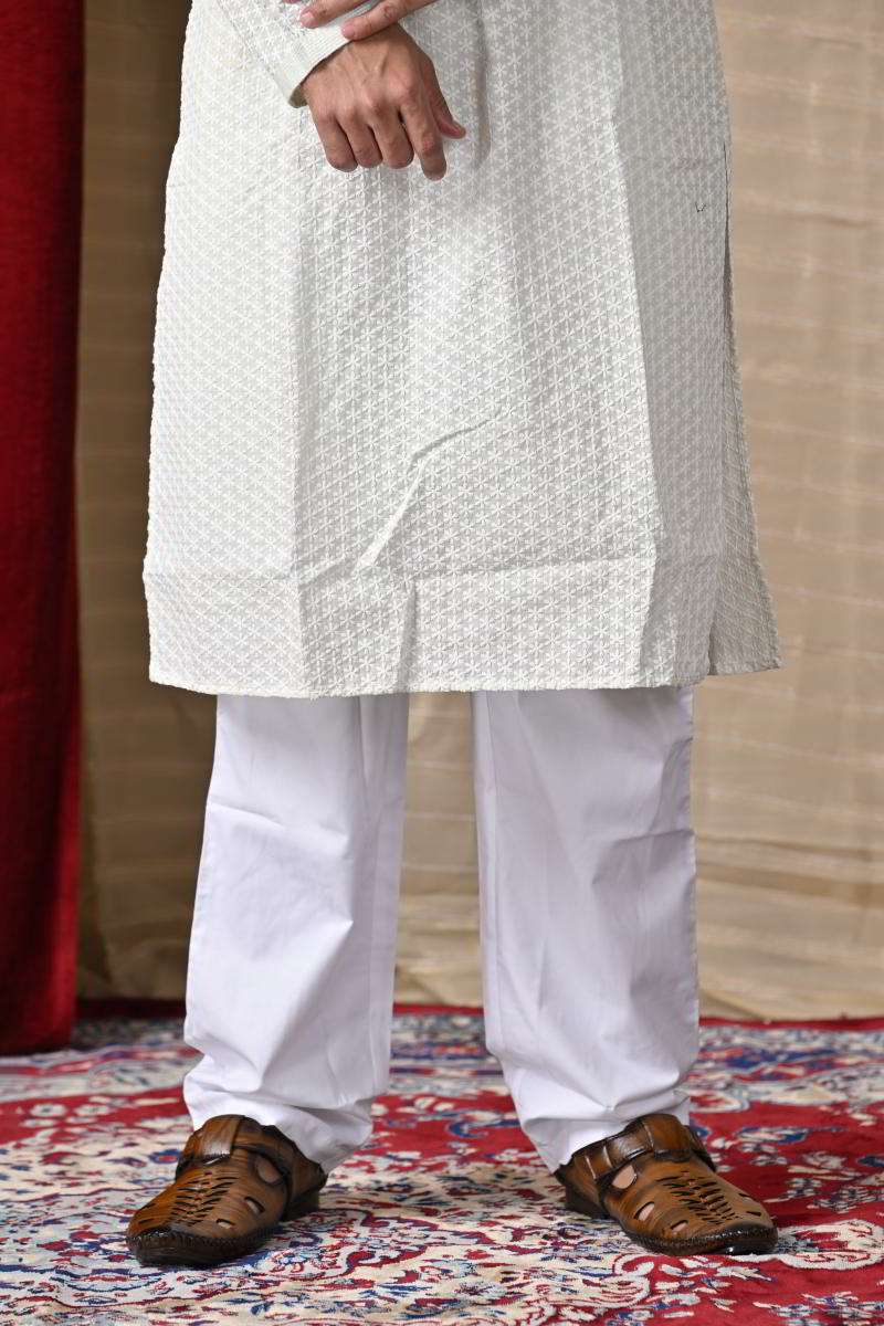 Mint Green Cotton Kurta Set