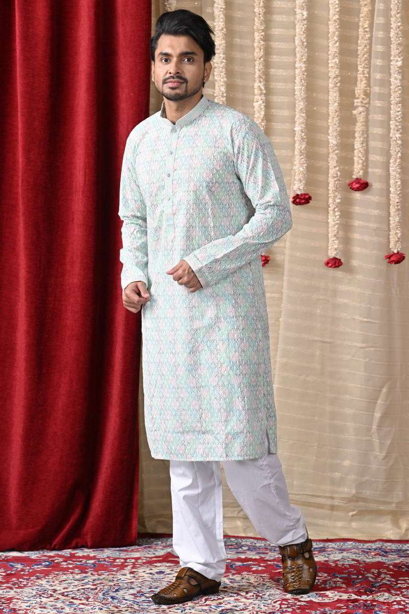 Pastel Cotton Kurta Set