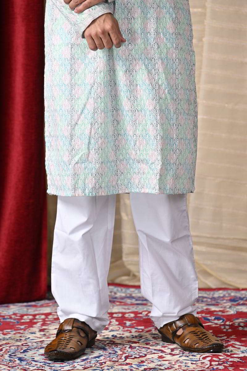 Pastel Cotton Kurta Set