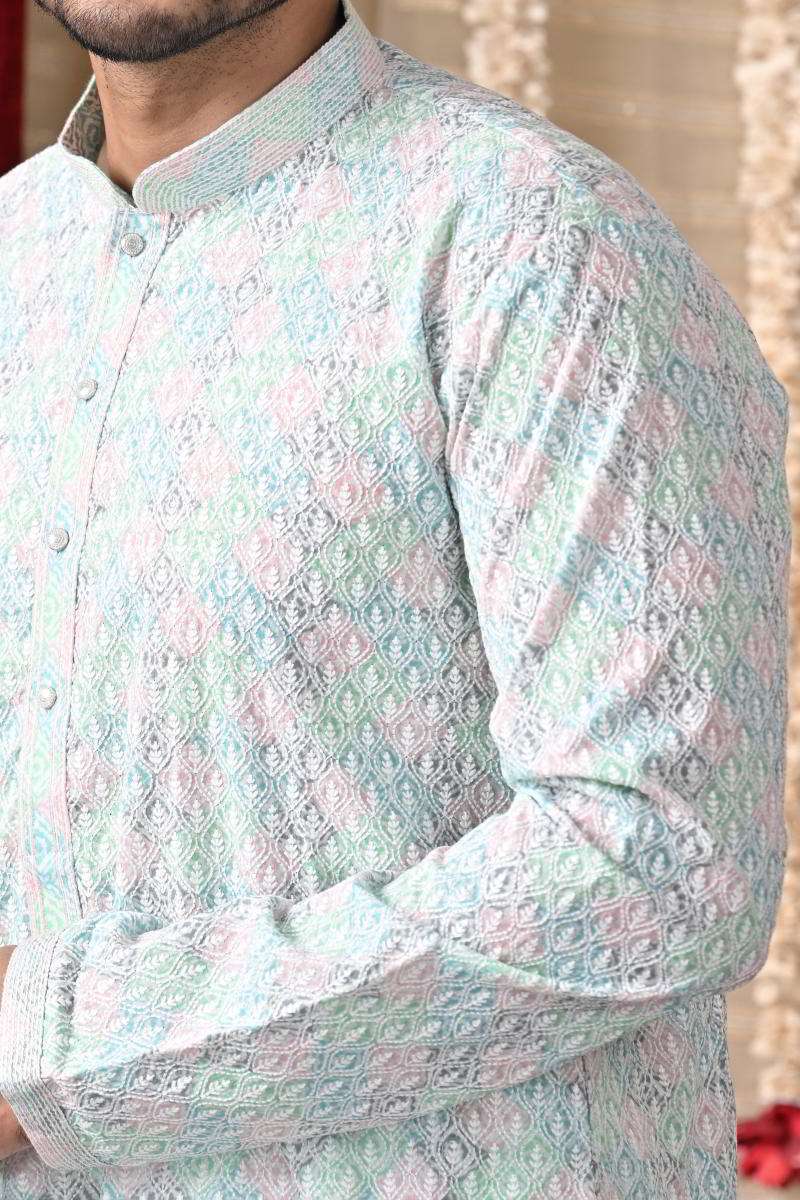 Pastel Cotton Kurta Set