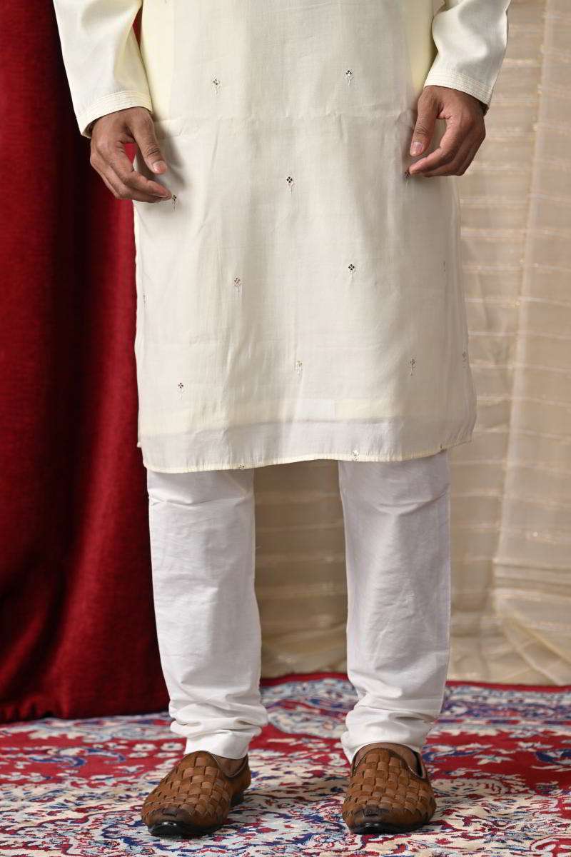 Lemon Yellow Cotton Kurta Set