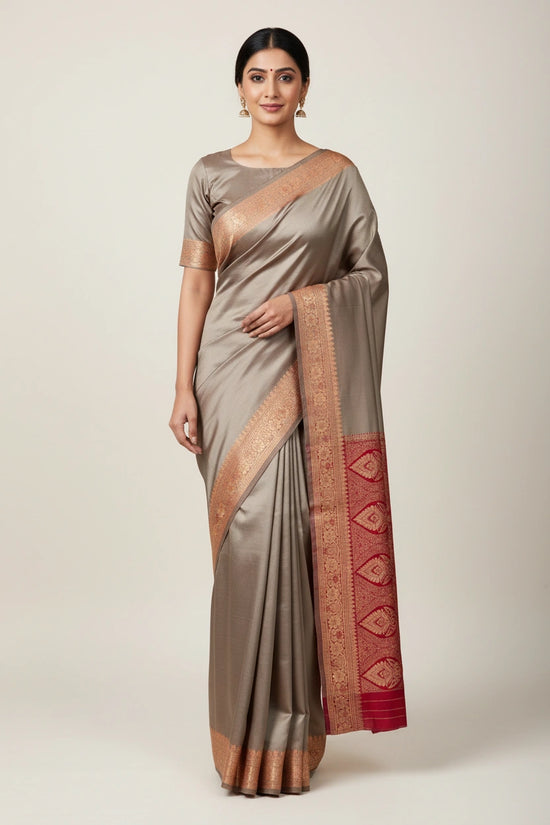 Traditional Silk Katan South Silk Saree - Rangoli Sarees