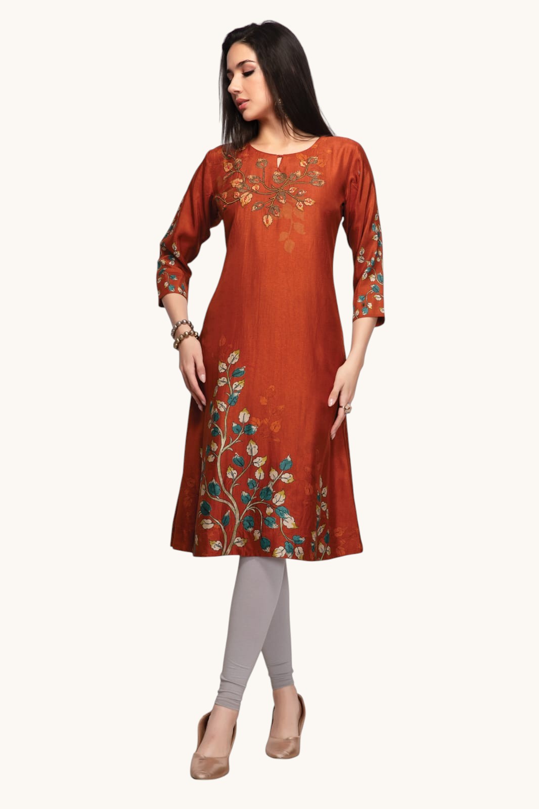 Refined Chinon Straight Suit - Rangoli Sarees
