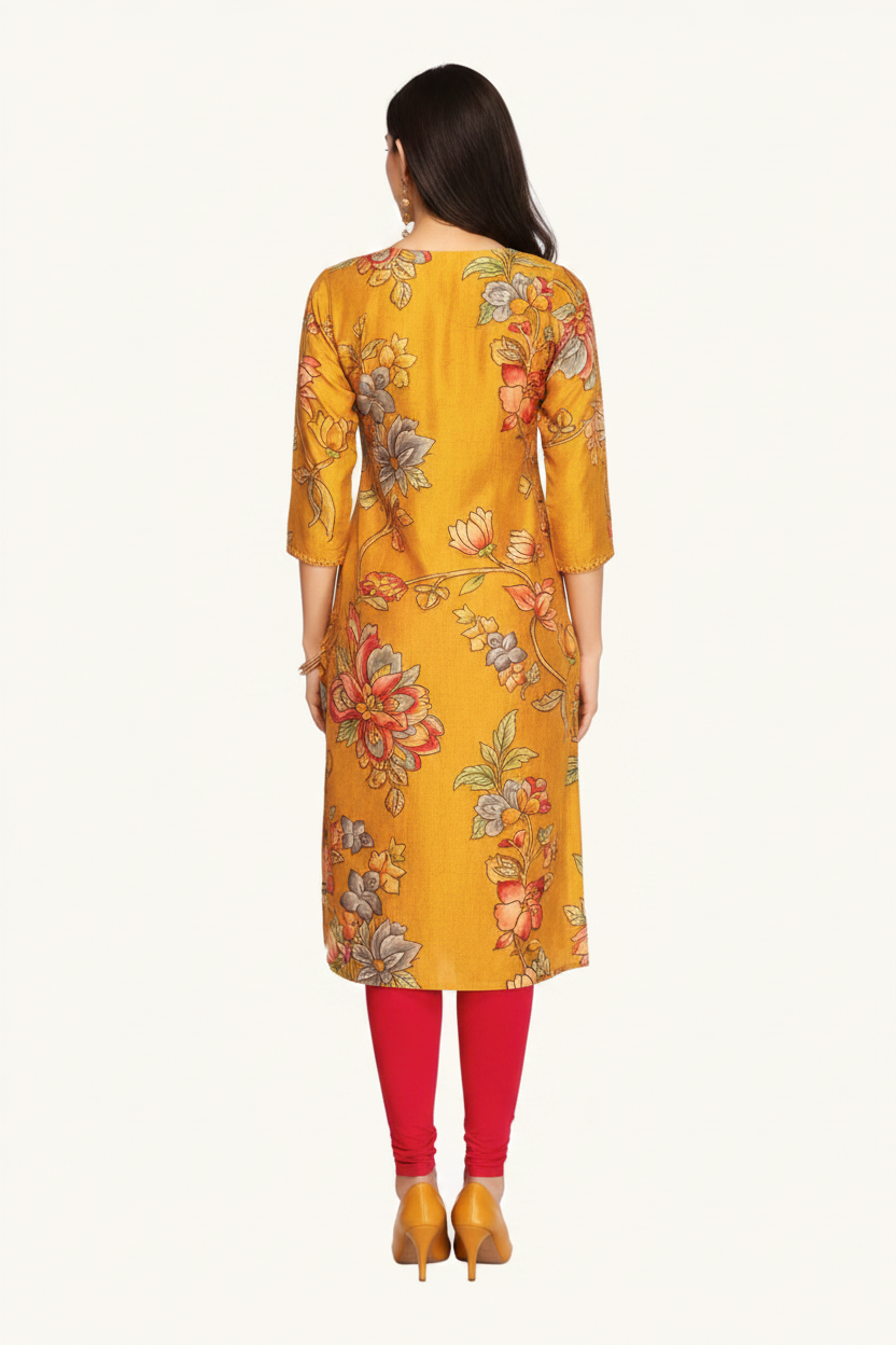 Muslin Printed Designer Straight Kurti