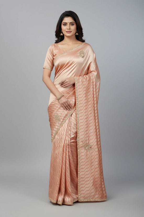 Designer Tissue Saree Embroidered Saree - Yellow | Rangoli