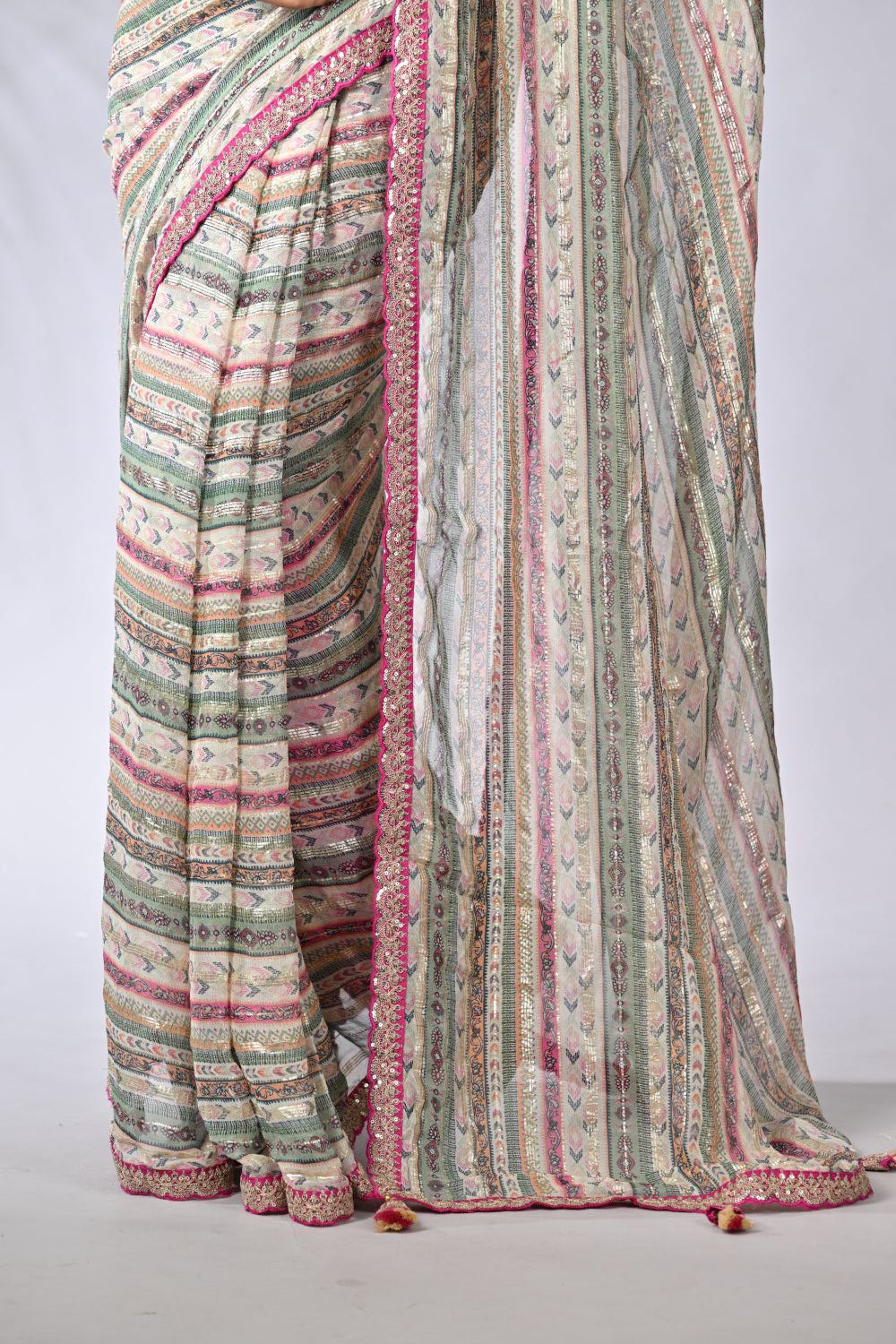 Rani Georgette and Chiffon Georgette Saree
