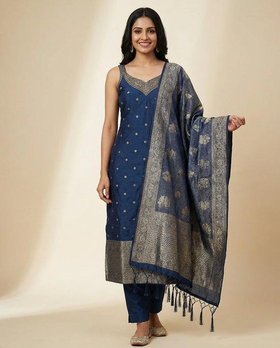 Tussar Linen Straight Suit — photo 2 of 4