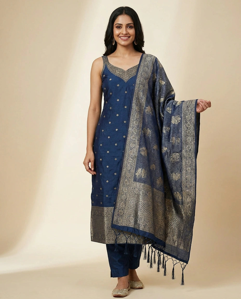 Tussar Linen Straight Suit — photo 2 of 4
