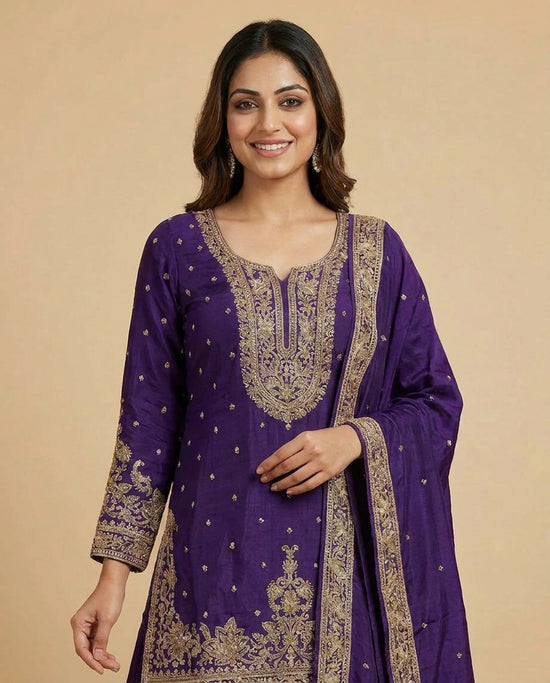 Embellished Sharara Suit - Rangoli India