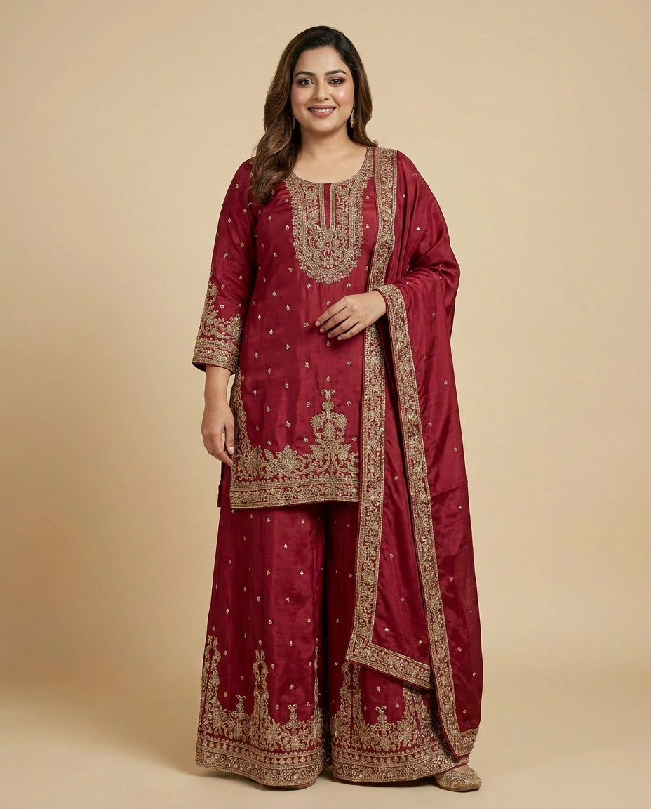 Embellished Sharara Suit - Rangoli India