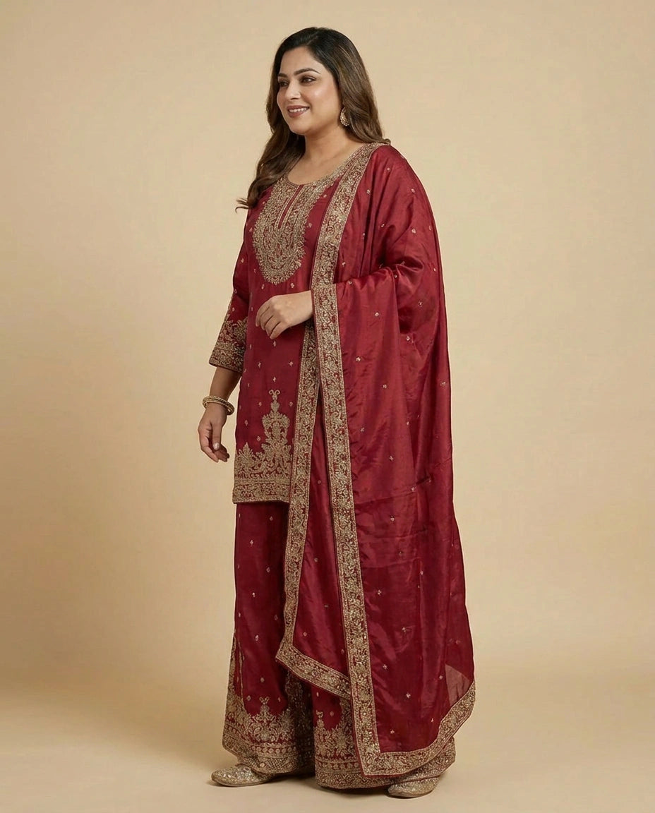 Embellished Sharara Suit - Rangoli India