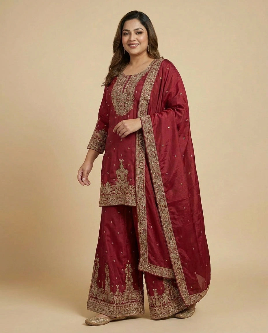 Embellished Sharara Suit - Rangoli India