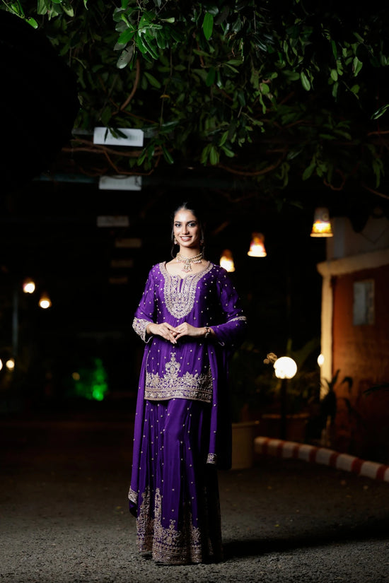 Embellished Sharara Suit