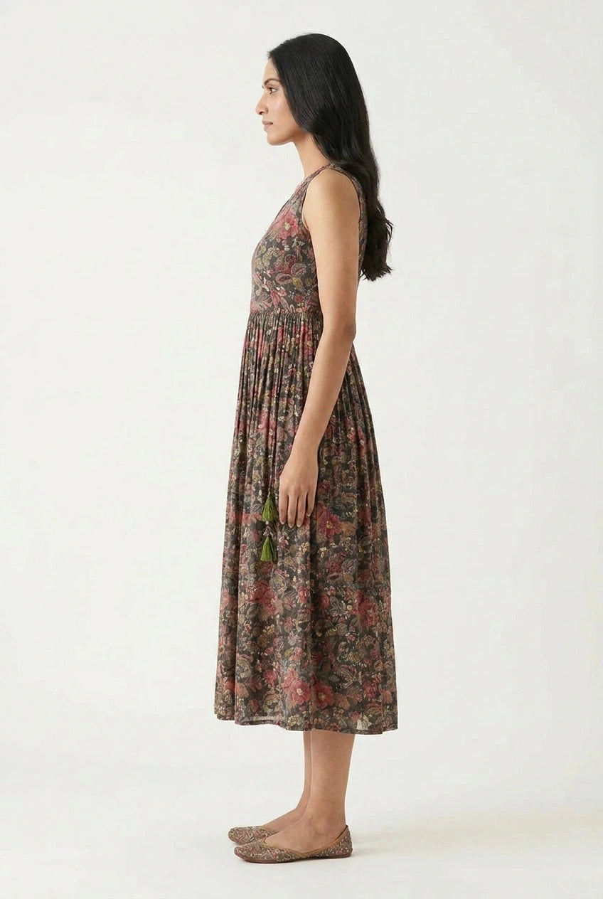 Cotton Kurti Gown with Delicate Print for Daily Comfort
