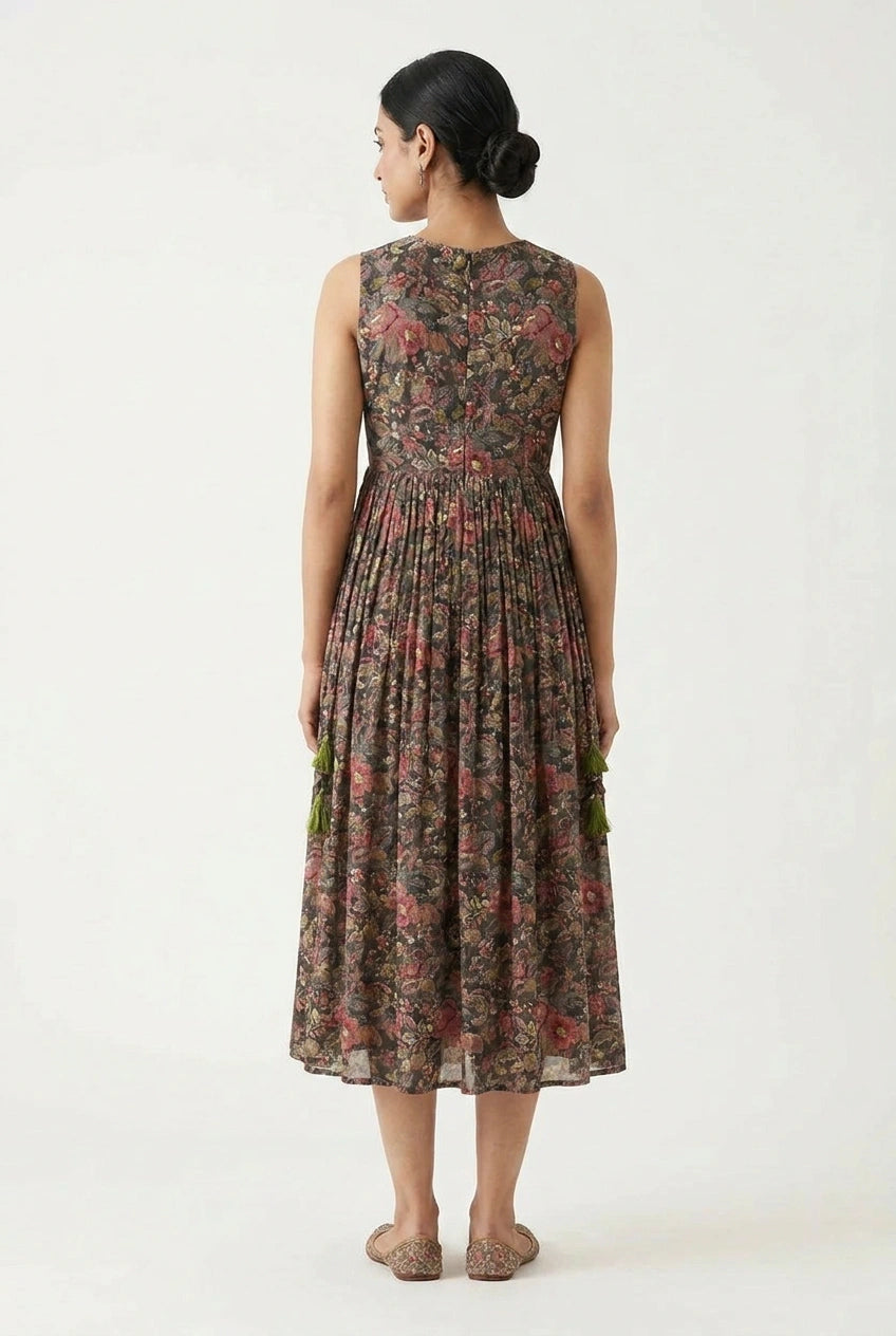 Cotton Kurti Gown with Delicate Print for Daily Comfort