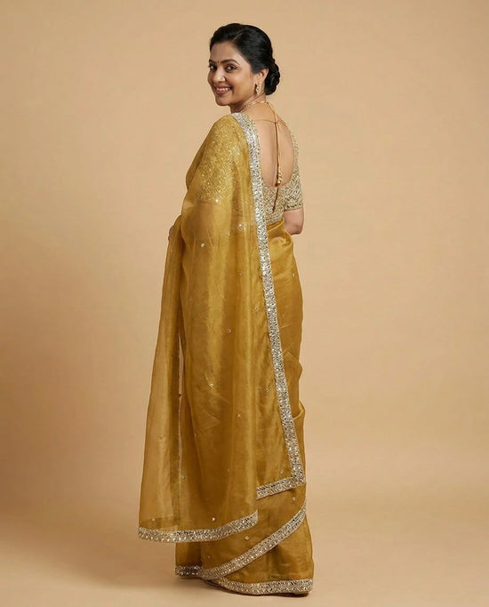 Tissue Designer Saree - Rangoli India