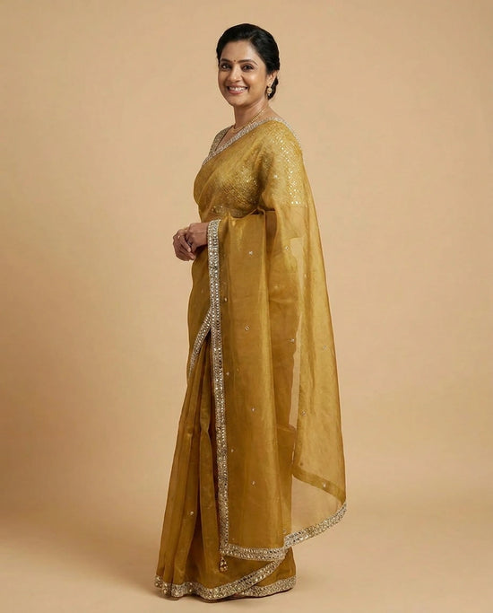 Tissue Designer Saree - Rangoli India