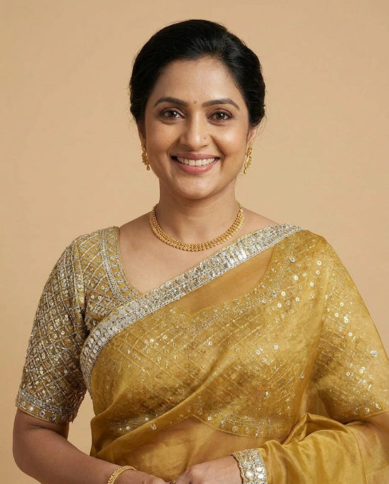 Tissue Designer Saree - Rangoli India