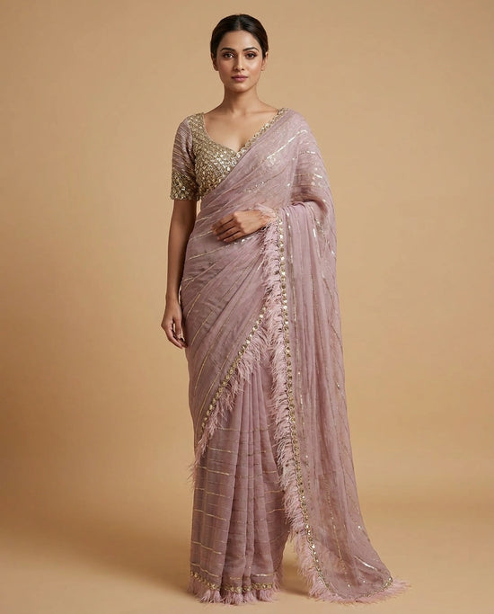 Tissue Designer Saree - Rangoli India