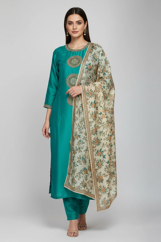 Refined Chinon Straight Suit - Rangoli Sarees