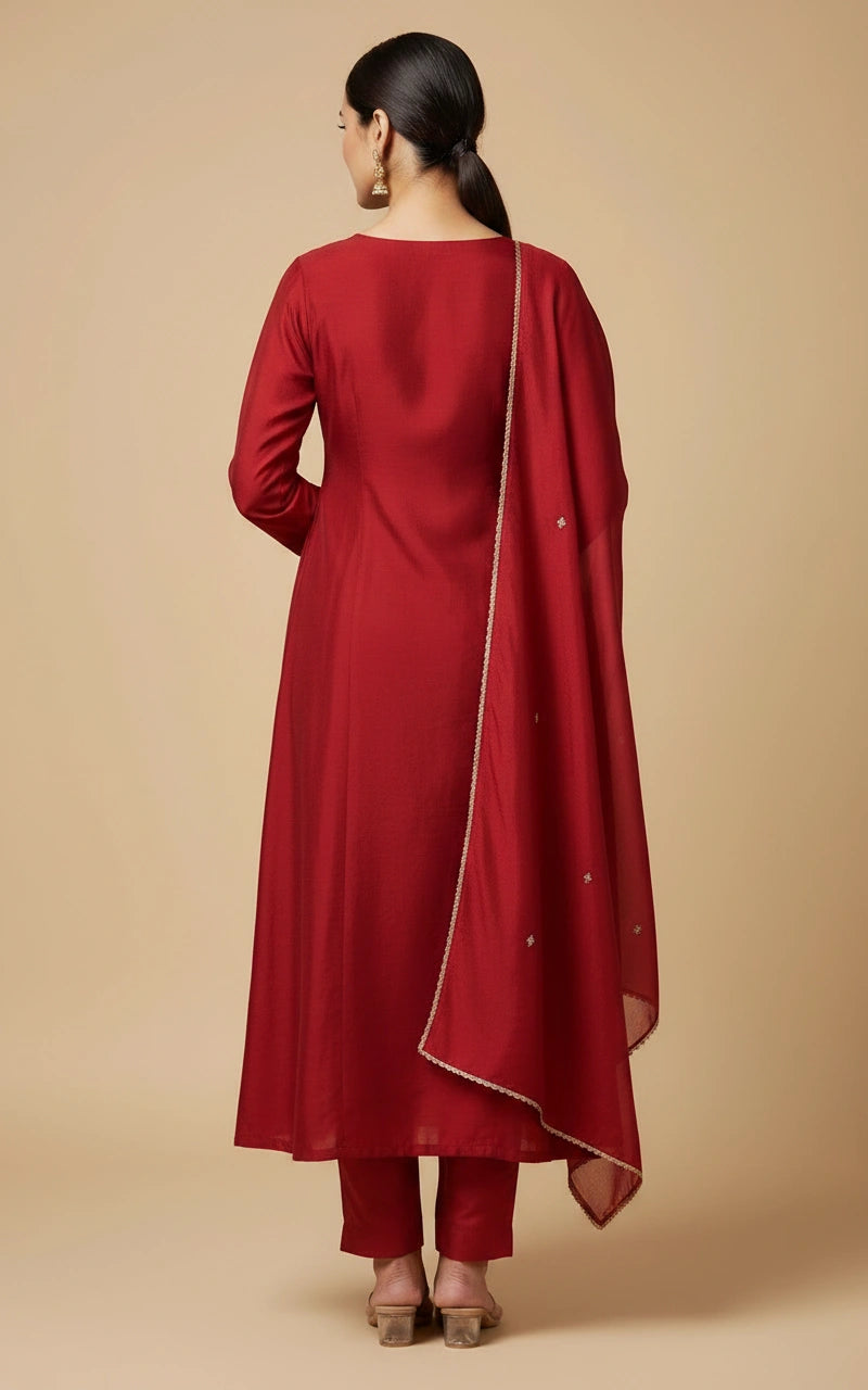 Fandy Satin Straight Salwar Suit with Dupatta for Women view 4