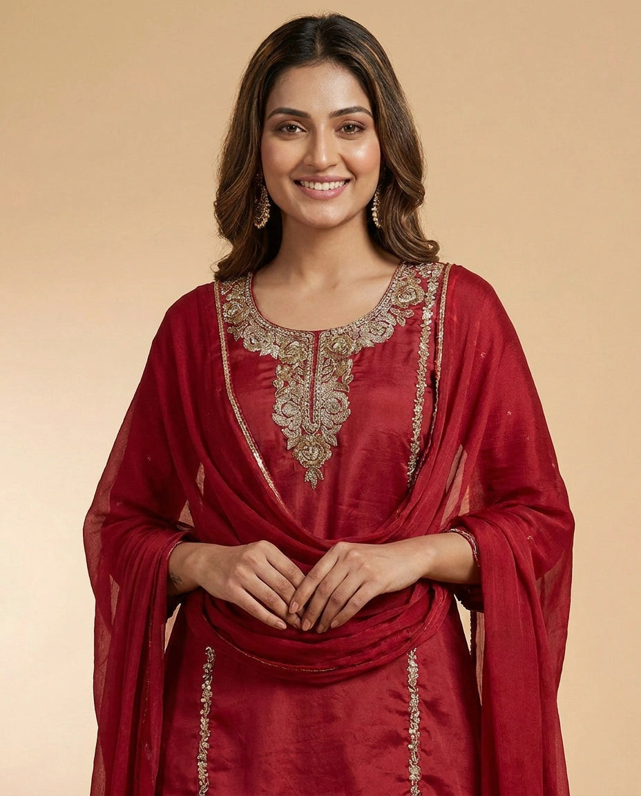Chinon Co-ord Set Suit - Rangoli India