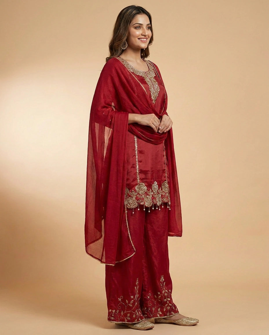Chinon Co-ord Set Suit - Rangoli India