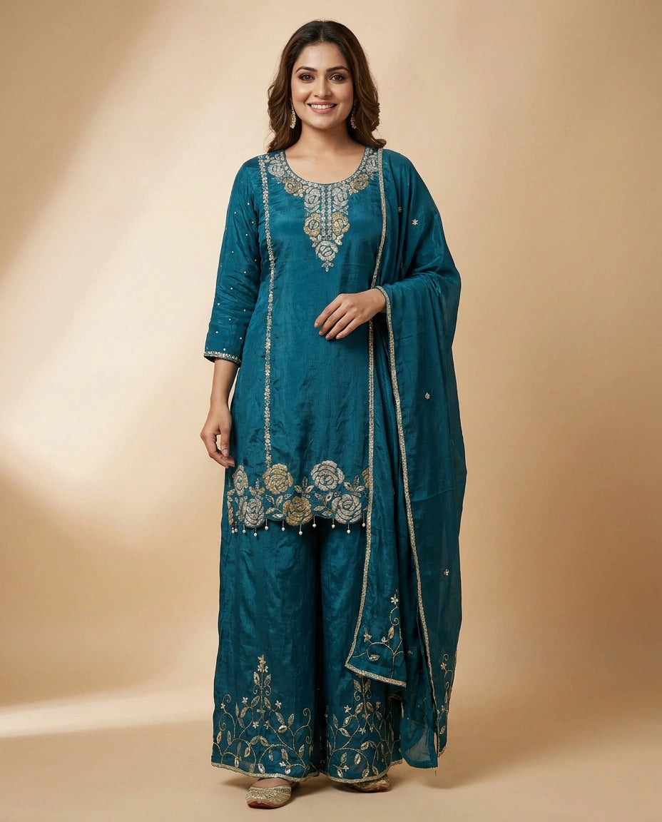 Chinon Co-ord Set Suit - Rangoli India