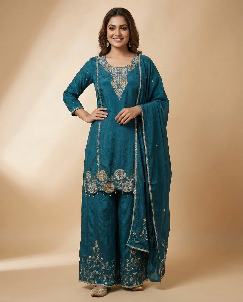 Chinon Co-ord Set Suit - Rangoli India