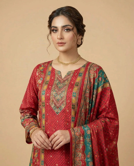 Navy Rani Crepe Silk Straight Suit Set for Festive Wear