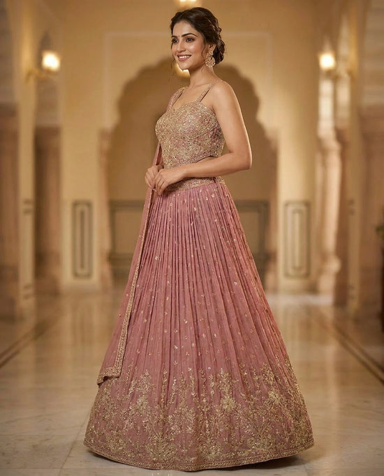 Georgette Croptop Lehenga - Rangoli India
