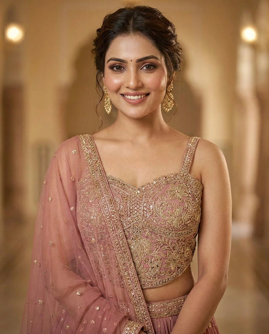 Georgette Croptop Lehenga - Rangoli India