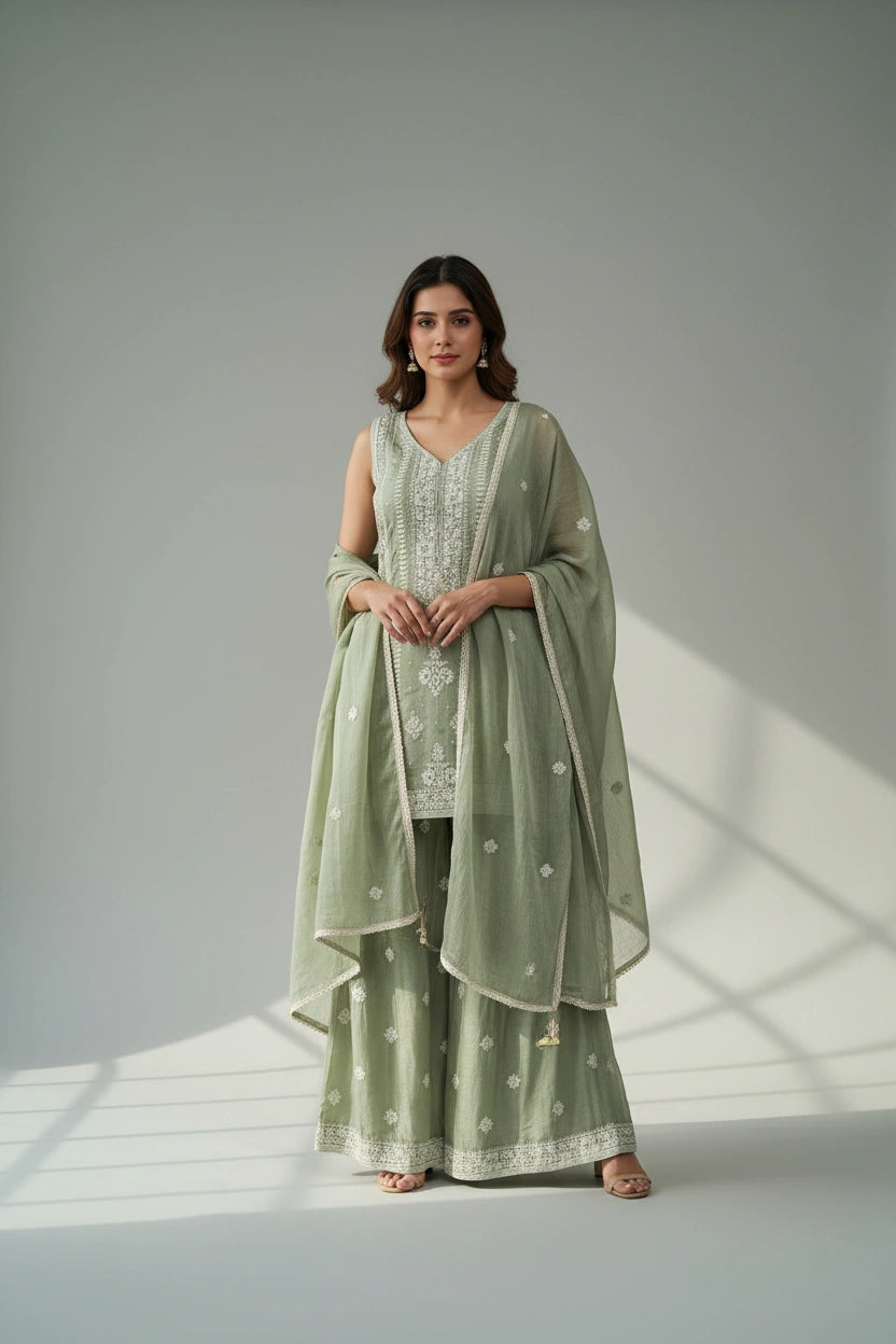 Chic Cotton Side Slit Suit - Rangoli Sarees