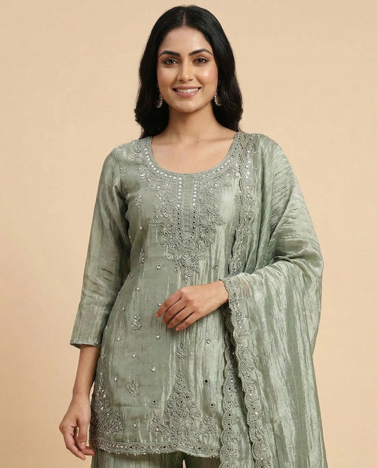 Tissue Co-ord Set Suit - Rangoli India