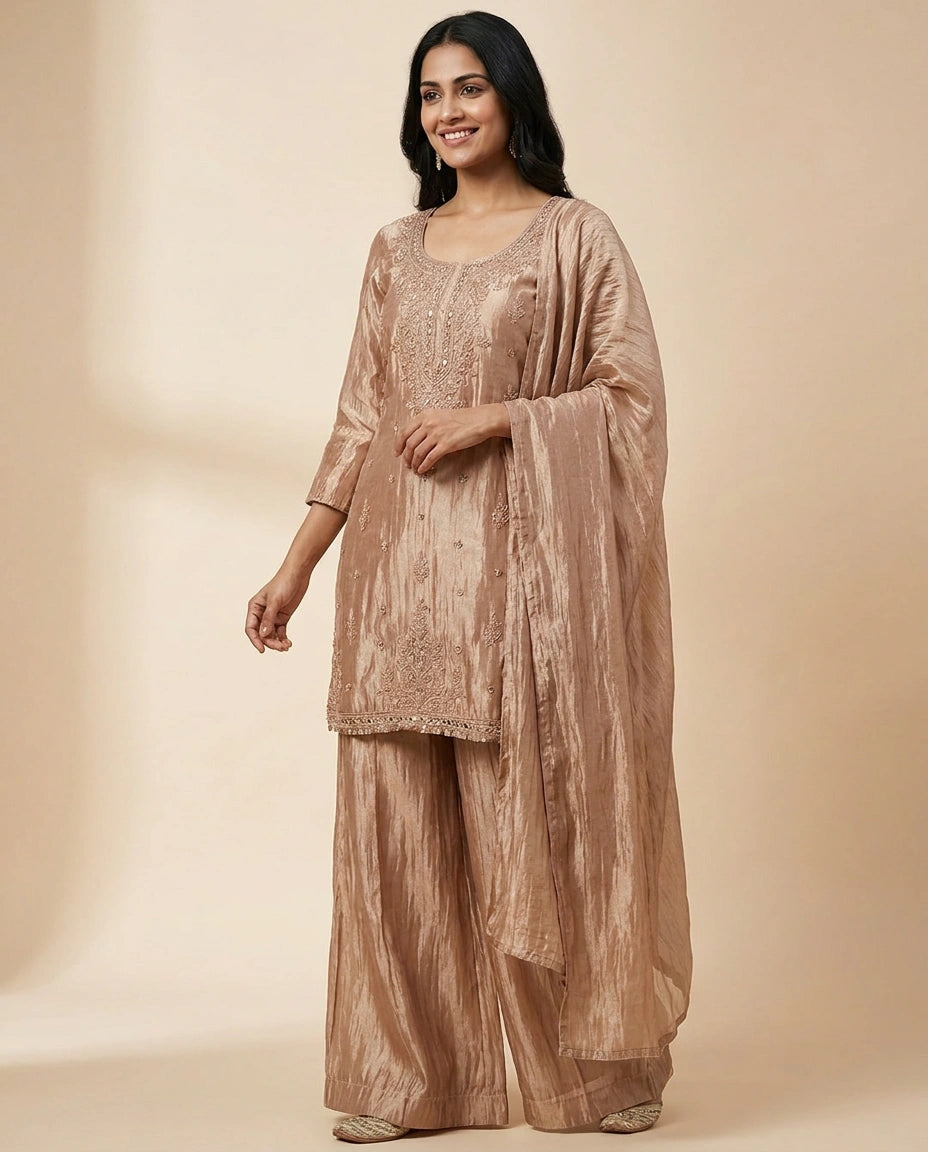 Tissue Co-ord Set Suit - Rangoli India